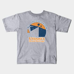 Utinni's Droid Salvage Retro Design Kids T-Shirt